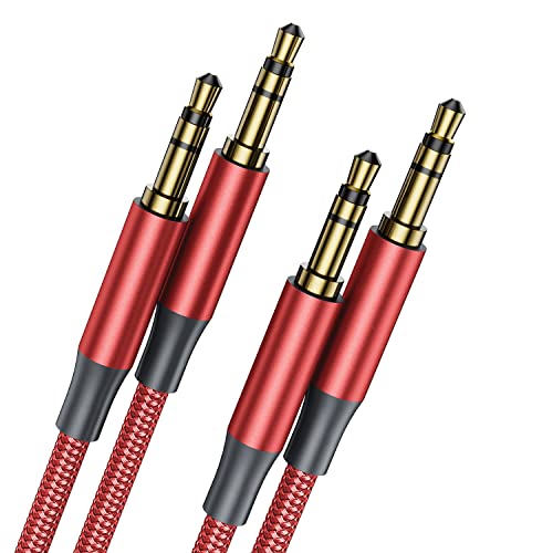 3,5 mm Aux-Audiokabel [2er-Pack, 3 m, 2 m], geflochtenes Stecker-auf-Stecker-Kopfhörerkabel, Hi-Fi Sound, kompatibel für Auto/Heim-Stereoanlagen, Lautsprecher, Sony, Echo Dot, Kopfhörer, Beats, iPod von 3BAO