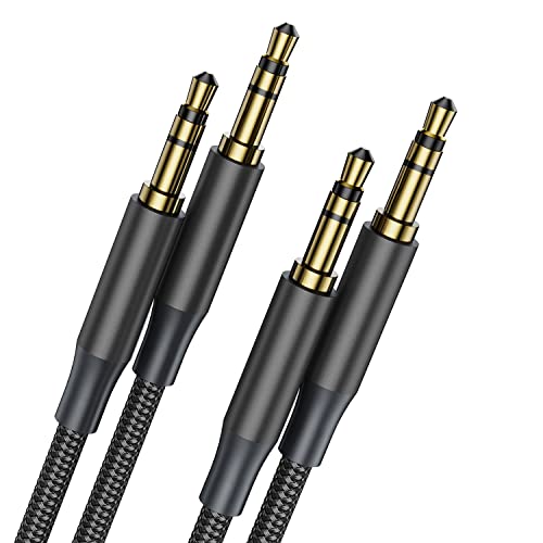 3,5 mm Aux-Audiokabel [2er-Pack, 3m, 2 m], geflochtenes Stecker-auf-Stecker-Kopfhörerkabel, Hi-Fi Sound, kompatibel für Auto/Heim-Stereoanlagen, Lautsprecher, Sony, Echo Dot, Kopfhörer, Beats, iPod von 3BAO