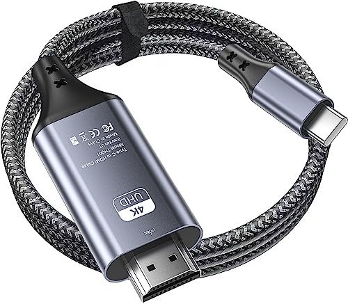 3BAO USB C auf HDMI Kabel 1M 4K60Hz, USB Typ C auf HDMI Kabel Nylon geflochten Thunderbolt 3/4 auf HDMI kompatibel für MacBook Pro/Air 2020, iPad Air 4, iPad Pro 2021,Samsung Galaxy S23 S22, Steam von 3BAO