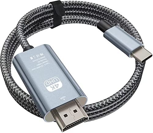 3BAO USB C auf HDMI Kabel 4K @ 60Hz 1M, geflochtener USB Typ C auf HDMI Adapter für Home Office Thunderbolt 4/3 kompatibel mit MacBook Pro 2021/2020, MacBook Air, iPad Pro 2021, Galaxy S23 S22 von 3BAO