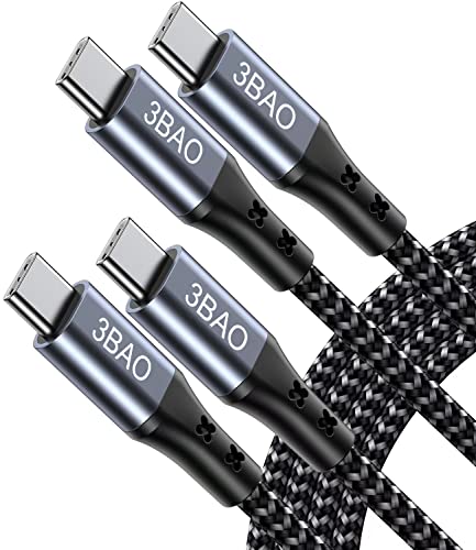 3BAO USB C auf USB C Kabel [2 Stück 1M2M], 60W 3A USB C Ladekabel USB Typ C Schnellladekabel für Samsung Galaxy S23 S22 S21,MacBook Pro/Air,iPad Air, iPad Pro,iPad Mini 6 Huawei,Switch Google Pixel 7 von 3BAO