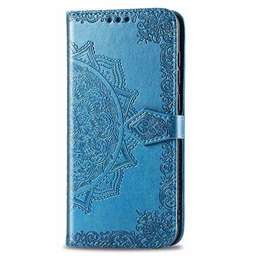 3C Collection iPhone 11 Pro Klapphülle Mandala Blau, iPhone 11 Pro Hülle Klappbar Muster, Handyhülle Magnetisch Klappbar für 11 Pro 5.8 Zoll Mädchen von 3C Collection