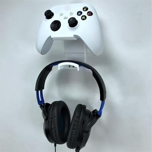 3D Cabin Xbox Controller Wandhalterung & Kopfhörer-Halter Aufhänger Halterung für Xbox Series X/Series S/One/One S/One X Fernbedienung, Weiß [video game] von 3D Cabin
