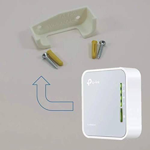 TP Link AC750 Kabelloser Reise-Router WR02AC Wandhalterung unter dem Schreibtisch (weiß) von 3D Cabin