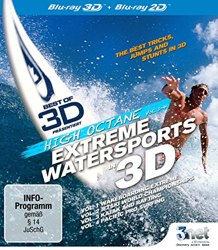 Best of 3D - High Octane: Extreme Water Sports 3D [3D Blu-ray] Wakeboarding - JetSki - Kajak - Rafting - Surfing von 3D Content Hub