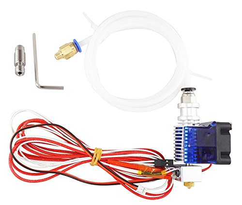 3D FREUNDE 11147SML E3D V6 all metal/teflon Extruder J-head bowden hotend kit mit 0.4mm Düse,Teflon Schlauch,Lüfter und PC4-m6 push-fit für 1.75mm Filament 3D Drucker,metal heat brake throat und Imbus von 3D FREUNDE