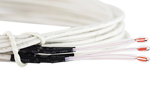 3D FREUNDE 3 Stk. Thermistor Temperatursensor NTC3950 100k Ohm für Extruder oder beheiztes Druckbett mit Teflon isoliert E3D V6 clone, makerbot mk8, Anet A8 A6, RepRap, Prusa i3 3D Drucker printer von 3D FREUNDE