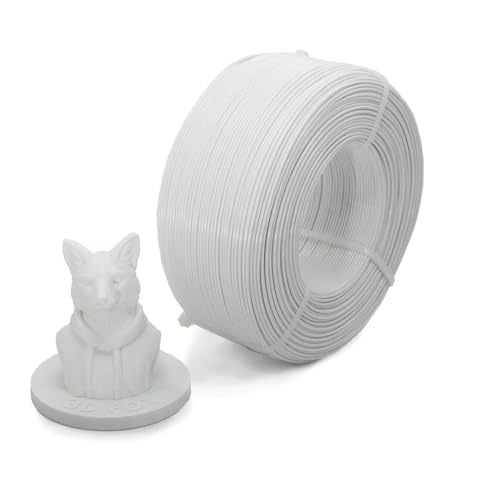 3D Fox PETG Filament 1,75 mm, 3D Druckmaterialien Weiß 1kg, Präzises, Hohe Qualität & Zuverlässigkeit, Ideal für FDM 3D Drucker, REFFIL von 3D Fox