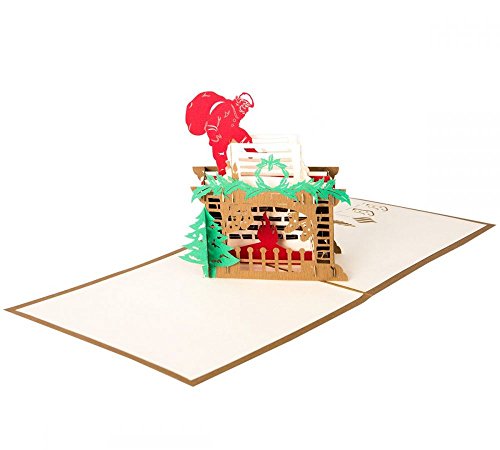 3D KARTE "Weihnachtskamin" I Pop-Up Karte als Gutschein oder Gruß zu Weihnachten I Klappkarte als Weihnachtskarte… von 3D Kartenwelt