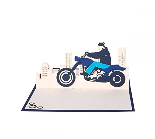 Biker - 3D Karte/Pop-Up Karte/Grußkarte - Motorradfahrer von 3D Kartenwelt