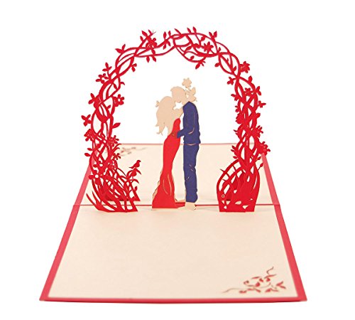 Brautpaar als 3D Pop-Up Karte - Außergewöhnliche Hochzeitskarte von 3D Kartenwelt