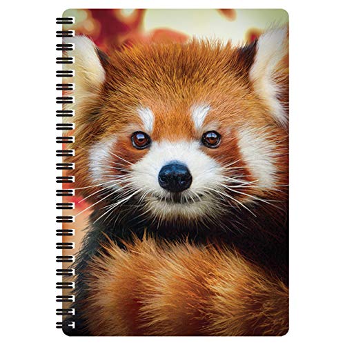 3D LiveLife A5 Notizbuch - Baby Roter Panda von Deluxebase. 80-seitiges 3D Roter Panda-Notizbuch. Schul- oder Büromaterial mit Kunstwerken, von renommierten Künstler Michael Searle lizenziert von 3D LiveLife
