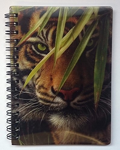 3D LiveLife Jotter - Smaragdwald von Deluxebase. Linsenförmiges 3D Tiger A6 Spiralblock. Ein liniertes Notizbuch mit Kunstwerken, die vom renommierten Künstler Collin Bogle lizenziert wurden von 3D LiveLife