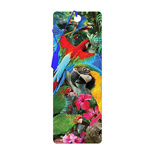 3D LiveLife Lesezeichen - Papagei Pandemonia von Deluxebase. Ein Papageien-Lesezeichen mit linsenförmigen 3D-Kunstwerken, lizenziert von dem bekannten Künstler David Penfound von 3D LiveLife