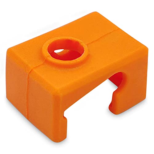 3D SOURCERER Levendig Prusa MK3/MK3S/MK3S+ Heat Block Orange Silikon Socken Abdeckung von levendig | dsgn [1er-Pack] – Hitzebeständigkeit – isoliert und schützt Ihre 3D-Drucker-Hotend-Düse von 3D SOURCERER