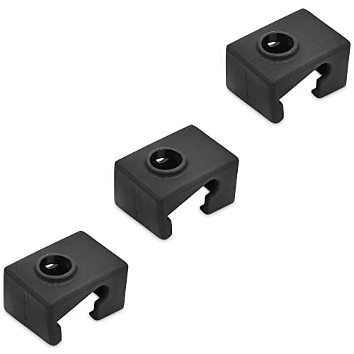 3D SOURCERER Levendig Prusa MK3/MK3S/MK3S+ Heat Block Schwarz Silikon Sockenabdeckung von levendig | dsgn [3er-Pack] – Hitzebeständigkeit – isoliert und schützt Ihre 3D-Drucker-Hotend-Düse von 3D SOURCERER