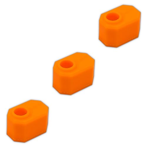 Levendig Prusa MK4 & Prusa XL Heat Block Orange Silikonsocke X von levendig | dsgn [3er-Pack] – Isolieren und schützen Sie Ihre 3D-Drucker-Hotenddüse, individuelle Schraubenlöcher, verhindern Schäden von 3D SOURCERER