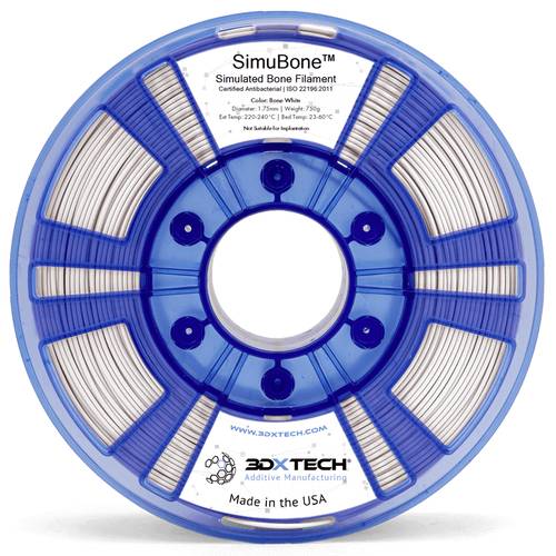 3D Xtech BON2030750W Simubone Modeling Filament PLA antibakteriell, geruchsarm 2.85mm 750g Weiß 1St. von 3D Xtech