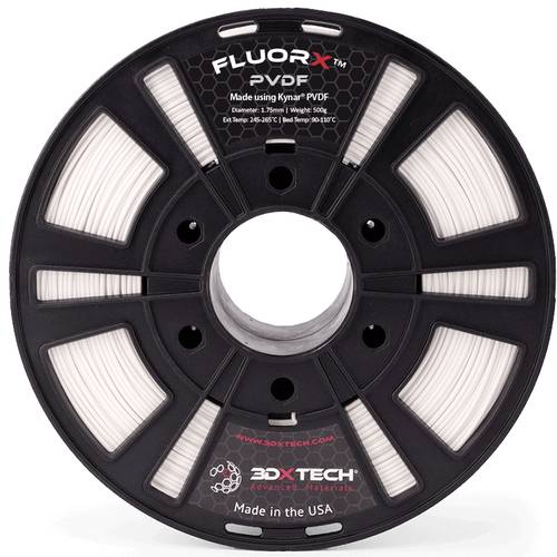 3D Xtech PVD1010750N FluorX™ PVDF Filament PVDF chemisch beständig, UV-beständig 1.75mm 750g Nat von 3D Xtech