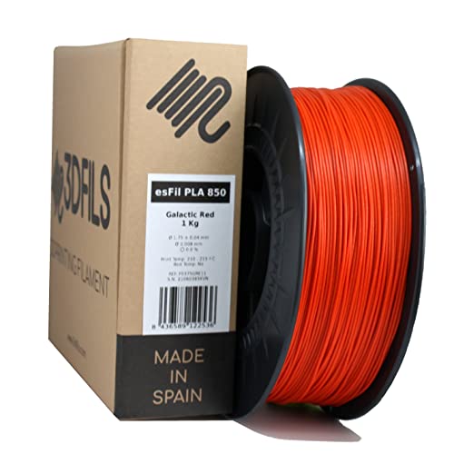 3DFILS - Glitzer-Filament für 3D-Drucker esFil PLA INGEO 3D850: 1,75 mm, 1 kg, Galactic Red von 3DFILS