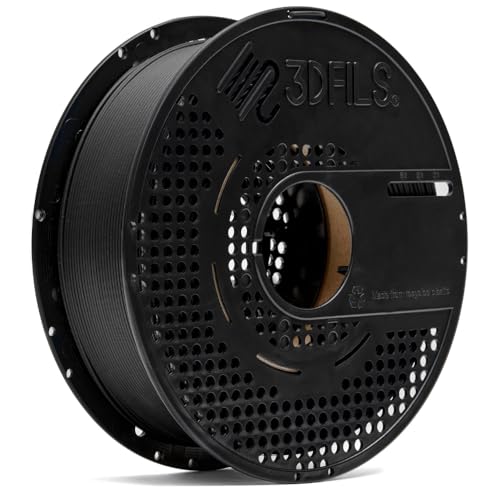 3DFILS Neat Winding esFil PLA Max Filament für 3D-Drucker, 1,75 mm, 1 kg, Schwarz von 3DFILS