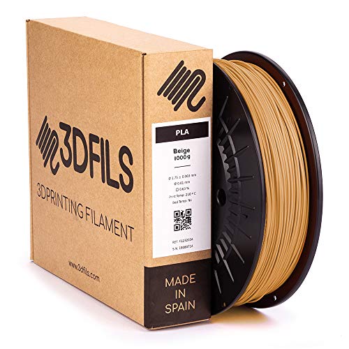 3DFILS EsFil PLA Ingeo 3D850 Filament für 3D-Drucker, 1,75 mm, 1 kg, Braun/Beige von 3DFILS