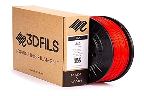 3DFILS - PLA Filament für 3D-Druck esFil PLA INGEO 3D850: 1,75 mm, 1 kg, Rot von 3DFILS