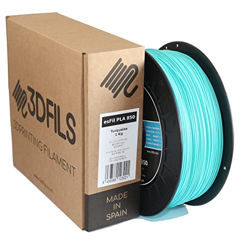 3DFILS - PLA Filament für 3D-Drucken ESFil PLA MAX: 1,75 mm, 1 kg, Türkis von 3DFILS