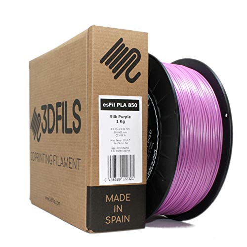3DFILS PLA Silk Filament für 3D-Druck (1 kg, Seidenlila) von 3DFILS