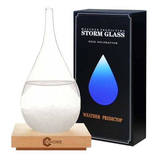 3DHOME Sturmglas, Mode Kreative Wassertropfen Glas Barometer, Wettervorhersage Flasche, Wetterstation,Verwendet für Heim- und Büro-Desktop-Dekoration, Weihnachtsgeschenke, Geburtstagsgeschenke (groß) 3DHOME Sturmglas, Mode Kreative Wassertropfen Glas Barometer, Wettervorhersage Flasche, Wetterstation,Verwendet für Heim- und Büro-Desktop-Dekoration, Weihnachtsgeschenke, Geburtstagsgeschenke (groß) von 3DHOME