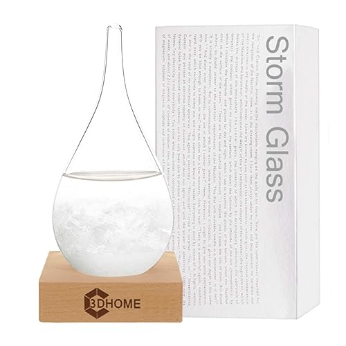 3DHOME Sturmglas, Mode Kreative Wassertropfen Glas Barometer, Wettervorhersage Flasche, Wetterstation,Verwendet für Heim- und Büro-Desktop-Dekoration, Weihnachtsgeschenke, Geburtstagsgeschenke 3DHOME Sturmglas, Mode Kreative Wassertropfen Glas Barometer, Wettervorhersage Flasche, Wetterstation,Verwendet für Heim- und Büro-Desktop-Dekoration, Weihnachtsgeschenke, Geburtstagsgeschenke von 3DHOME