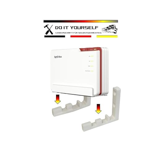 Wandhalterung, Halterung passend, kompatibel für FritzBox Router 5690 Pro Fiber Router aus Kunststoff, DIY, 3DMB von 3DMB