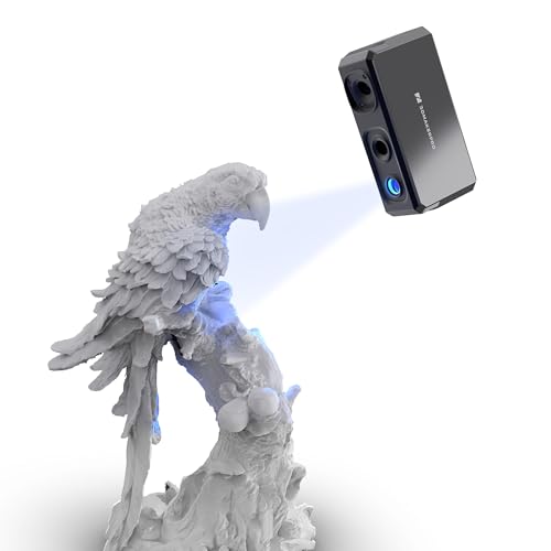3DMakerpro Seal Lite 3D-Scanner für 3D-Druck, 0,02 mm hohe Detailgenauigkeit, blitzschnelle Scangeschwindigkeit von 10 Bildern pro Sekunde mit Anti-Shake-Linsen, tragbarer 3D-Scanner – Standard-Kit von 3DMakerpro