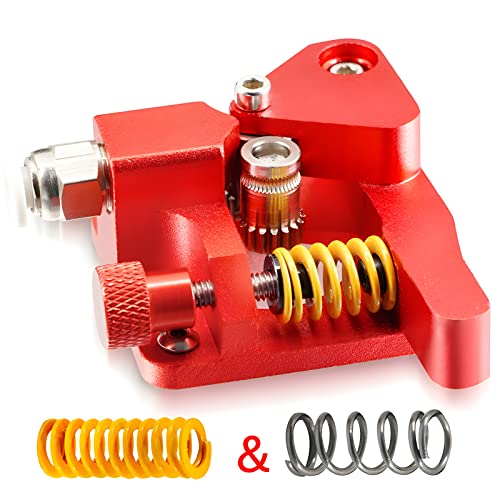 3DPLady | Komplett Metall Dual Gear Extruder in der stark verbesserten Version kompatibel für Ender 3 V2,Ender 3 Pro,Ender 3,Ender 5 Series,CR10,Vyper,Voxelab Aquila 3D Drucker(Roter Stahl) von 3DPLady