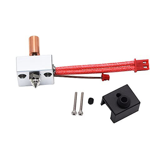 3DPLady | Komplett montiertes Hotend bestehend aus Heizblock/Heizpatrone/Thermistor/Heatbreak/Silikon Socke/Nozzle 0,4 kompatibel für Ender 3 S1 (Kupfer überzogen) von 3DPLady