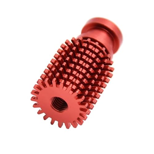 3DPLady | Verbesserter V6 Kühlkörper Upgrade (Version 2) für 3D-Drucker Remote V6 Hotend mit Kühlrippen für bessere Kühlung (Rot) von 3DPLady