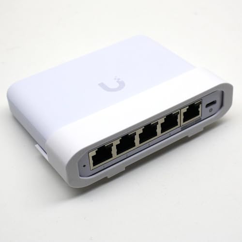 3DSR Wandhalterung für Ubiquiti UniFi USW-Flex-2.5G-5 (Flex Mini 2.5G) - Halterung für Wand- & Möbelmontage (Weiß) von 3DSR