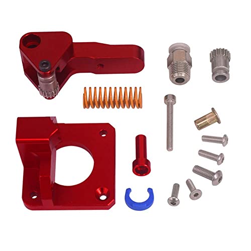 Dual Gear Extruder, Upgrade-Kit für 3D-Dual-Drive-Extruder mit Ender 3 CR10 CR-10Pro CR10S Tornado Verbesserter Aluminium-Antriebsvorschub für 3D-Drucker mit 1,75 mm Filament von 3DTengkit