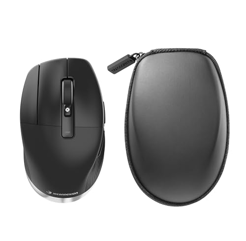 3Dconnexion CadMouse Pro Wireless Left (Ergonomische Maus, optisch, kabellos, USB-C, Linkshänder), Mattschwarz von 3Dconnexion