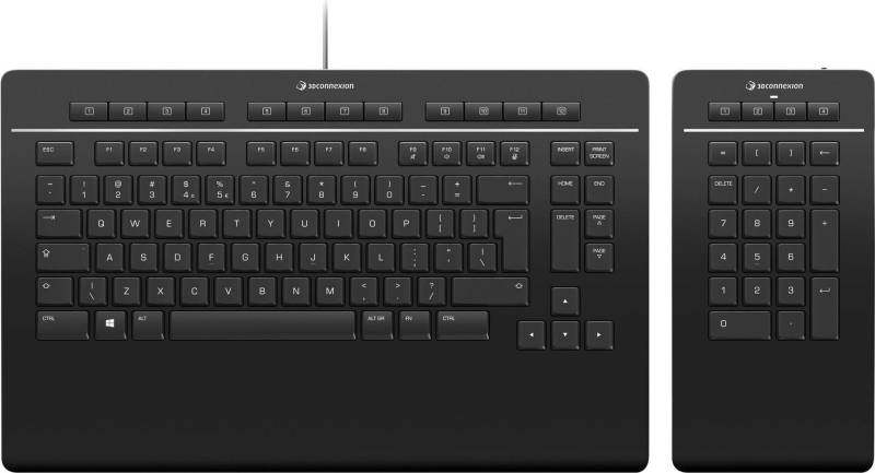 3Dconnexion Keyboard Pro with Numpad - Tastatur und Nummernfeld - USB - QWERTY - USA International von 3Dconnexion