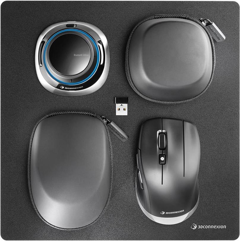 3Dconnexion SpaceMouse Wireless Kit 2 - 3D-Maus - ergonomisch - 2 Tasten - kabellos, kabelgebunden - 2,4 GHz (3DX-700136) von 3Dconnexion