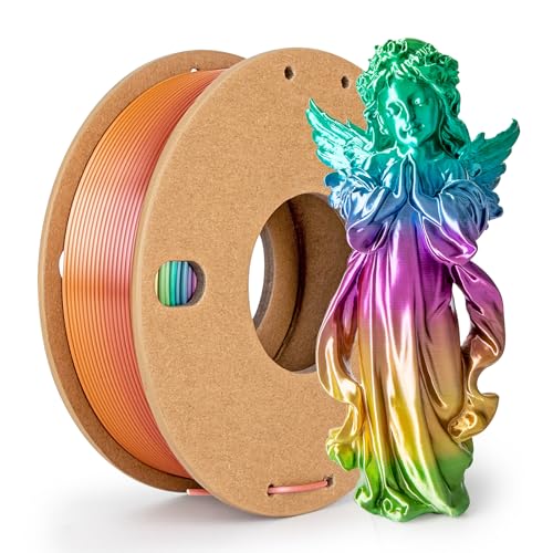 3Dgenius Silk Rainbow PLA Filament, 0.16 mm, Silk Rainbow PLA Filament, Silk Polylactic Acid 3D Printer Filament, Silk Shine and Fast Color Changing, 3D Printing Filament, Suitable for most 3Dgenius Silk Rainbow PLA Filament, 0.16 mm, Silk Rainbow PLA Filament, Silk Polylactic Acid 3D Printer Filament, Silk Shine and Fast Color Changing, 3D Printing Filament, Suitable for most von 3Dgenius