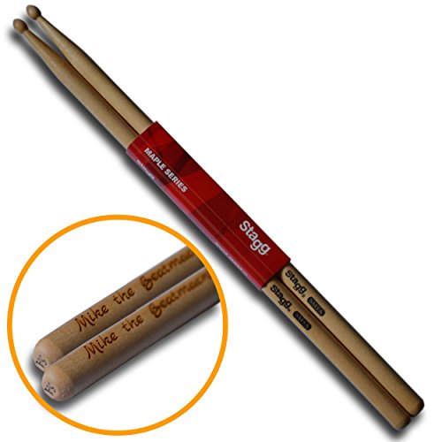 Original STAGG Drumsticks 5A personalisiert mit deiner Wunschgravur | Das Geschenk für Drummer, Schlagzeuger und Trommler von 3Dglas