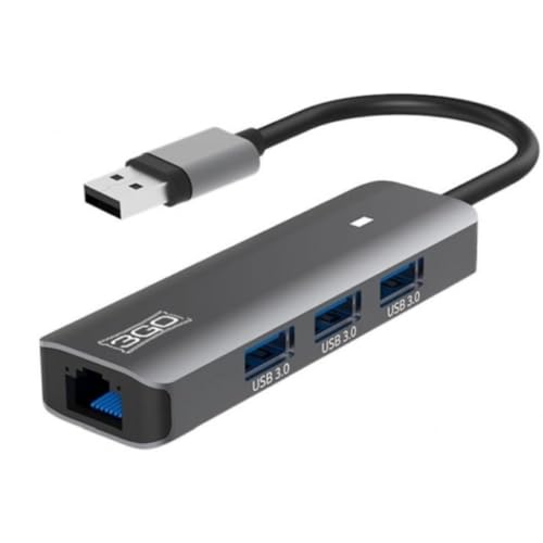 3GO HUB37PETH2 USB-Hub, Grau von 3GO
