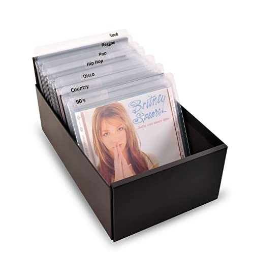 3L CD-Trennblätter inkl. Genre-Etiketten, transparent, 24 Stück von 3L