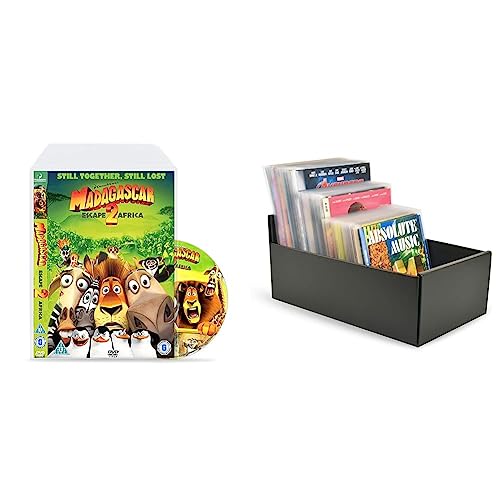 3L DVD Hüllen für DVD-Filme Aufbewahrung – Platz für Cover - 100 Stück & Aufbewahrungsbox für DVD, CD und Blu-ray - Praktisches & Platzsparendes Aufbewahrungssystem - Schwarz - 10290 von 3L