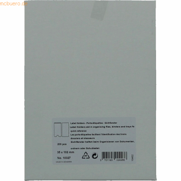 3L Sichtfenster 35x102mm selbstklebend Kunststoff inkl. Etiketten VE=2 3L Sichtfenster 35x102mm selbstklebend Kunststoff inkl. Etiketten VE=2 von 3L