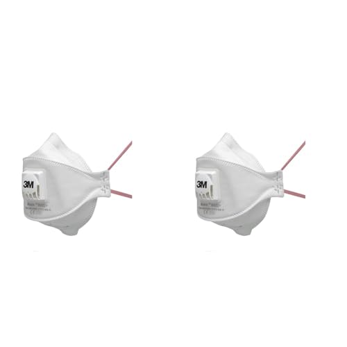 3M Aura 9332+, FFP3 Atemschutz-Maske, Einwegmaske mit höchster Schutzstufe FFP3 für maximalen Schutz, 5 Stück, Weiß (Packung mit 2) von Aura