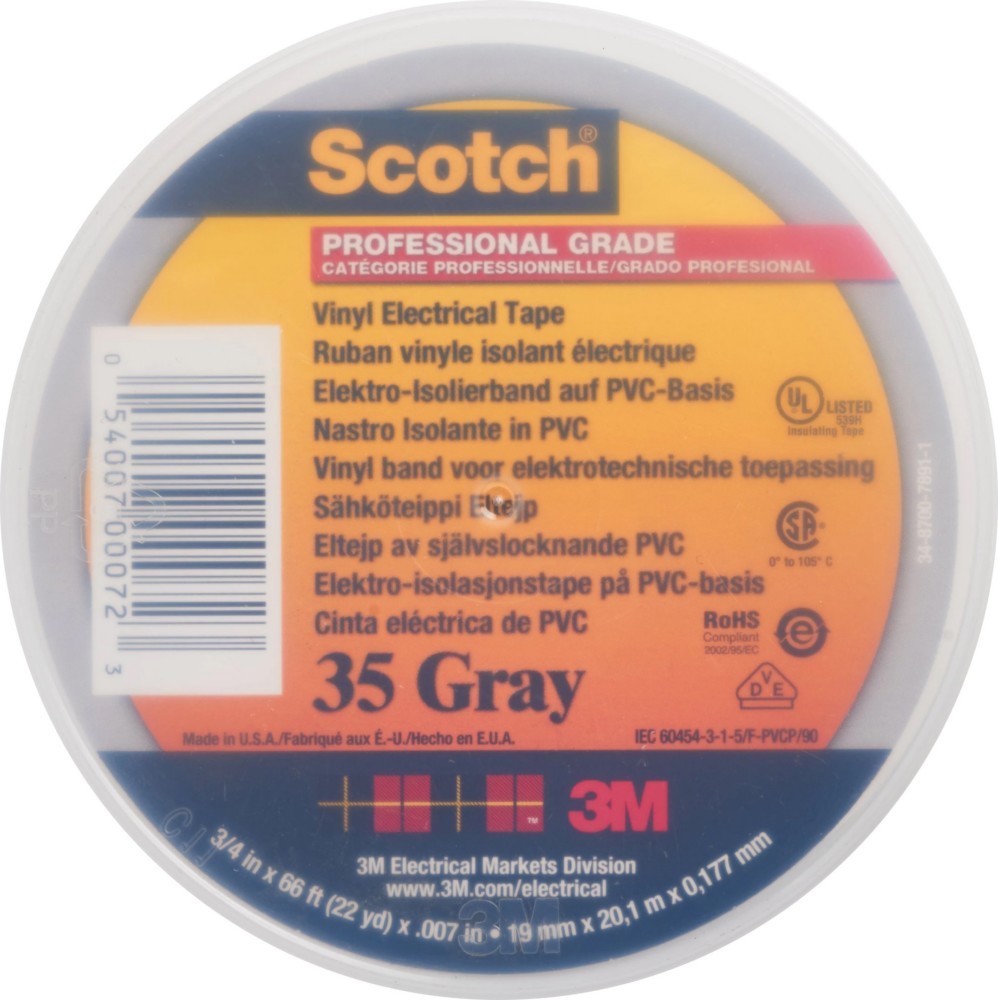 3M Deutschland PVC Elektro-Isolierband Scotch 35 19x20 grau 7100239019 3M Deutschland PVC Elektro-Isolierband Scotch 35 19x20 grau 7100239019 von 3M Deutschland