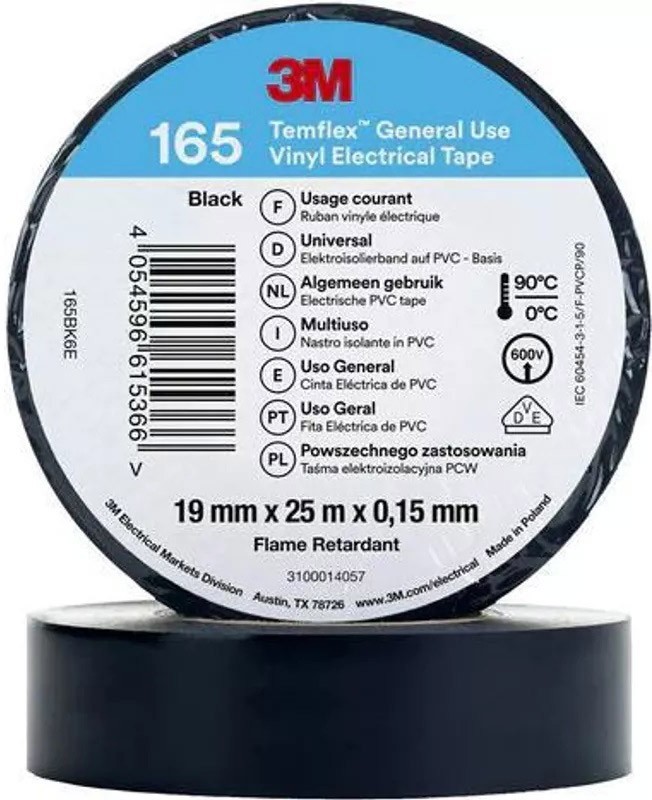 3M Deutschland PVC Elektro-Isolierband Temflex165 sw19X25 7100184810 von 3M Deutschland